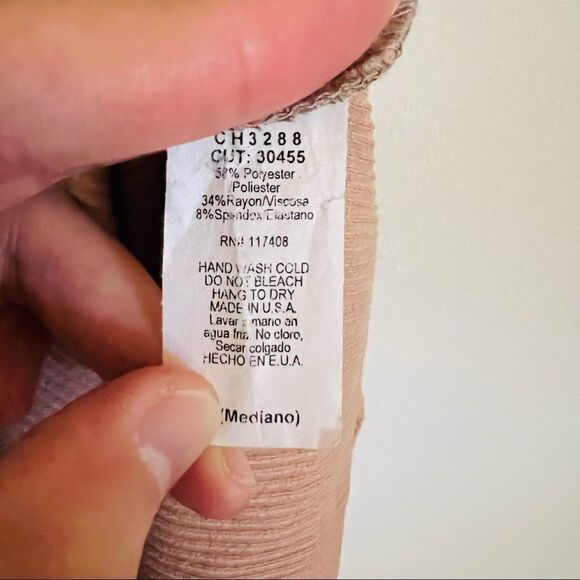 Chocolate beige Short Sleeve Midi Dress Size Medium - Picture 5 of 6